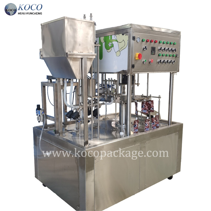 Capping screw bag filling machine