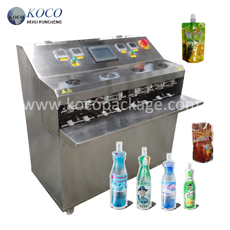 Pure water bottle type bag filling and sealing machine