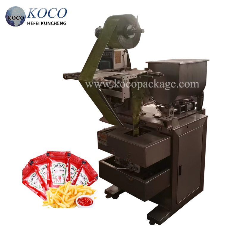 Small bag salad dressing filling machine